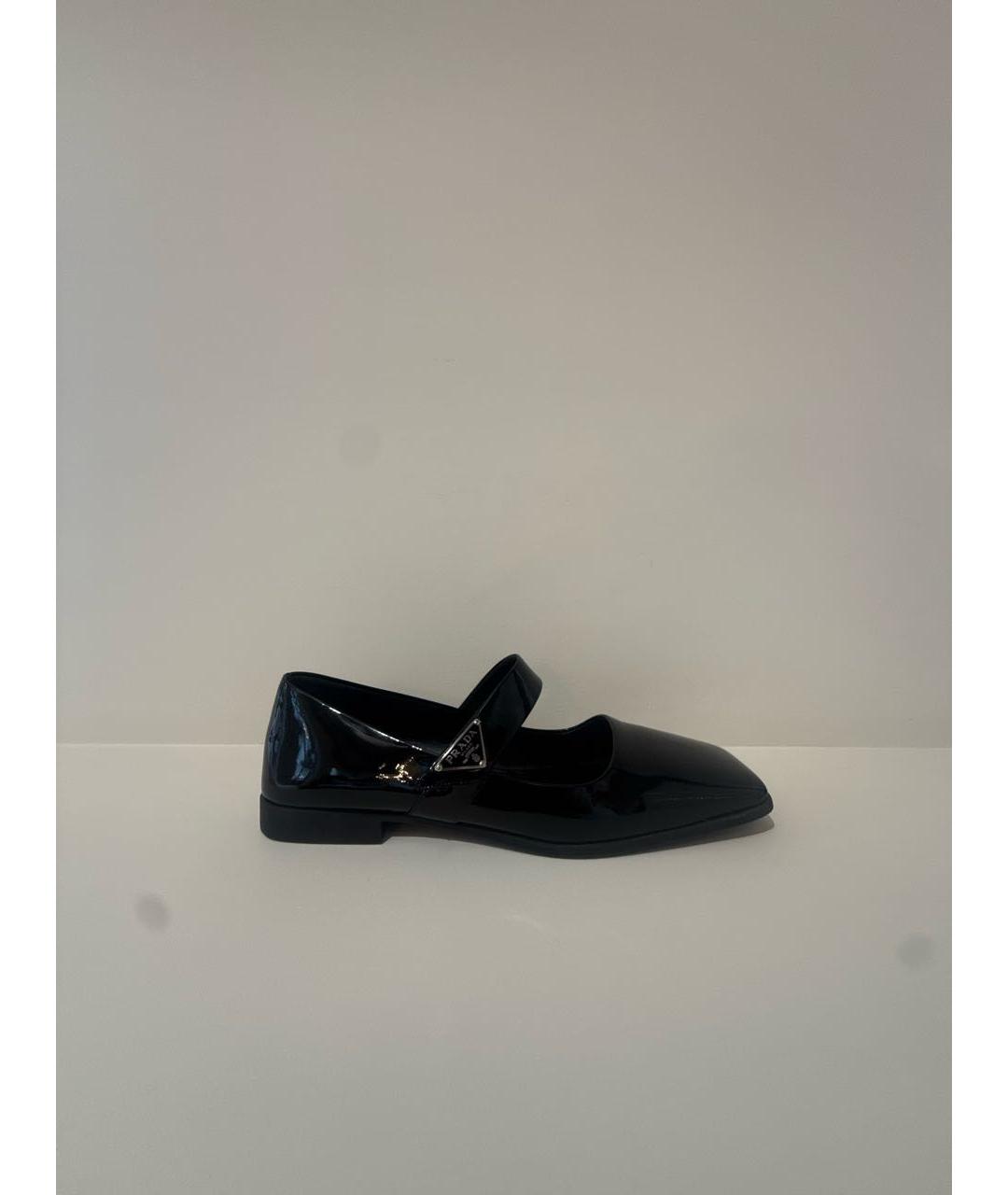 PRADA Черные кожаные балетки, фото 6