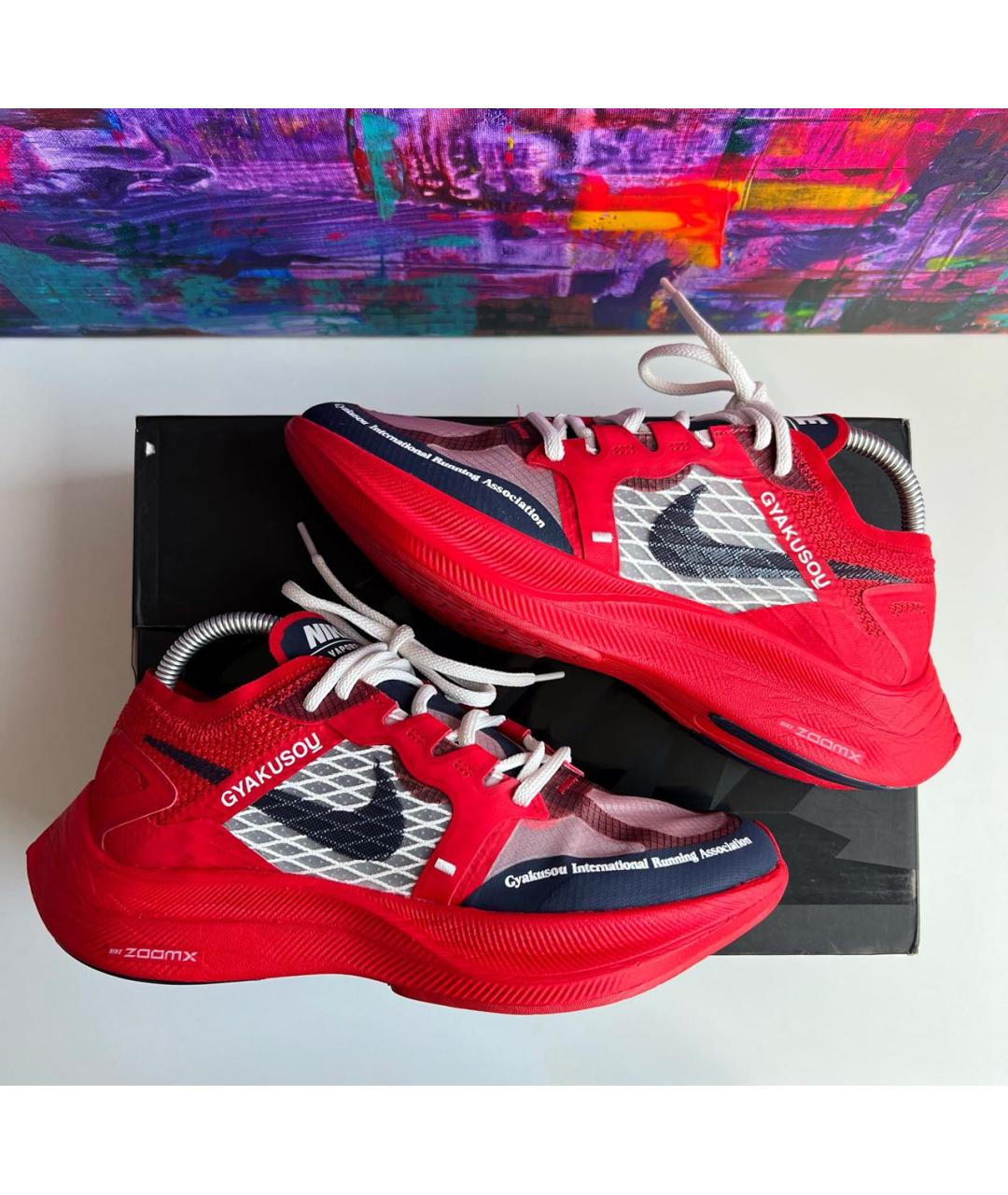 NIKE Красные низкие кроссовки / кеды, фото 2