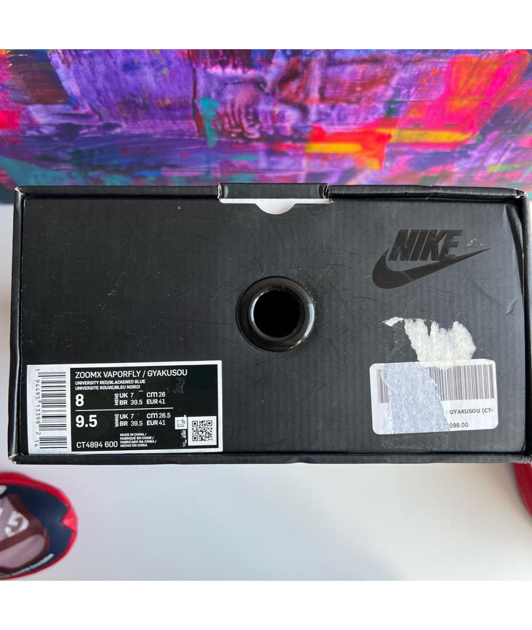 NIKE Красные низкие кроссовки / кеды, фото 3