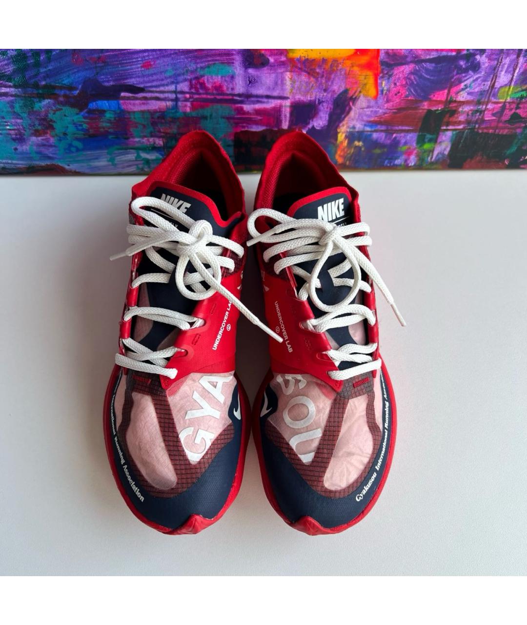 NIKE Красные низкие кроссовки / кеды, фото 4