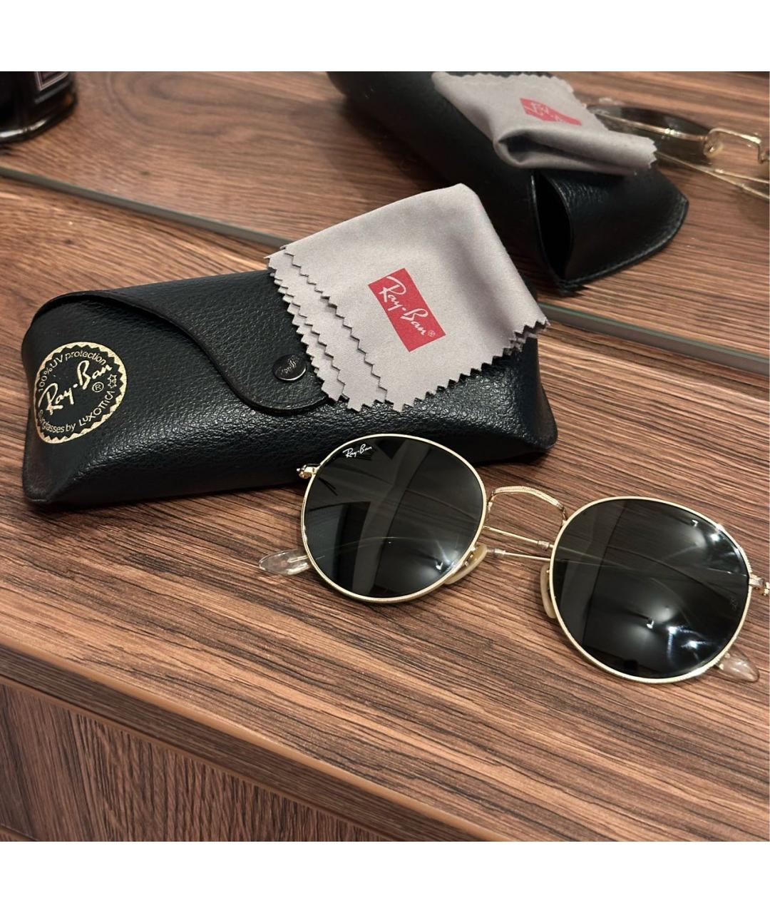 RAY BAN Черные солнцезащитные очки, фото 9