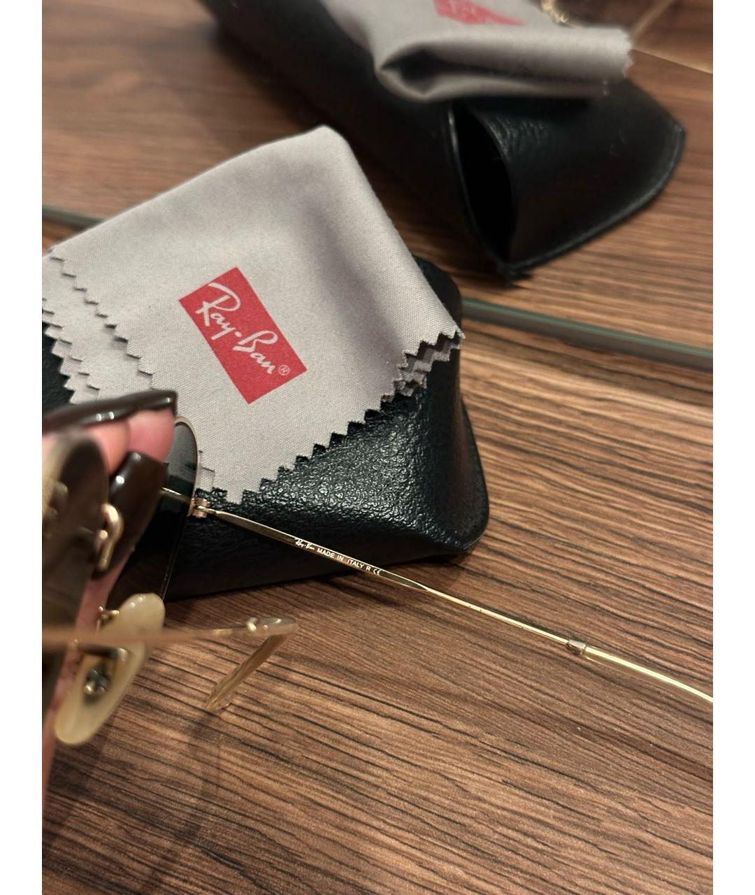 RAY BAN Черные солнцезащитные очки, фото 8