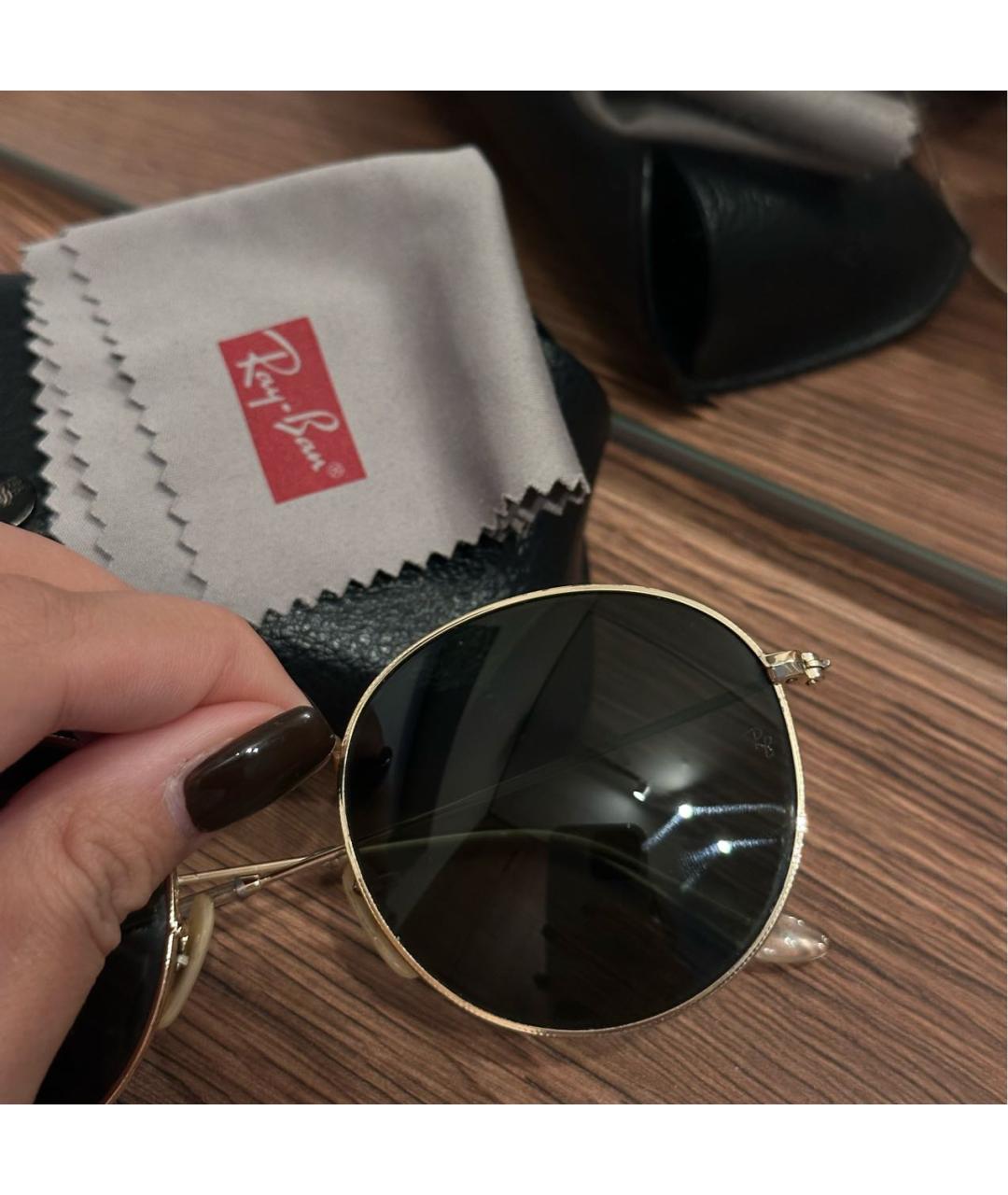 RAY BAN Черные солнцезащитные очки, фото 3