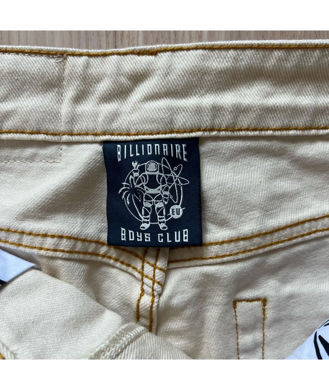 BILLIONAIRE BOYS CLUB Бежевые хлопко-кашемировые прямые джинсы, фото 8