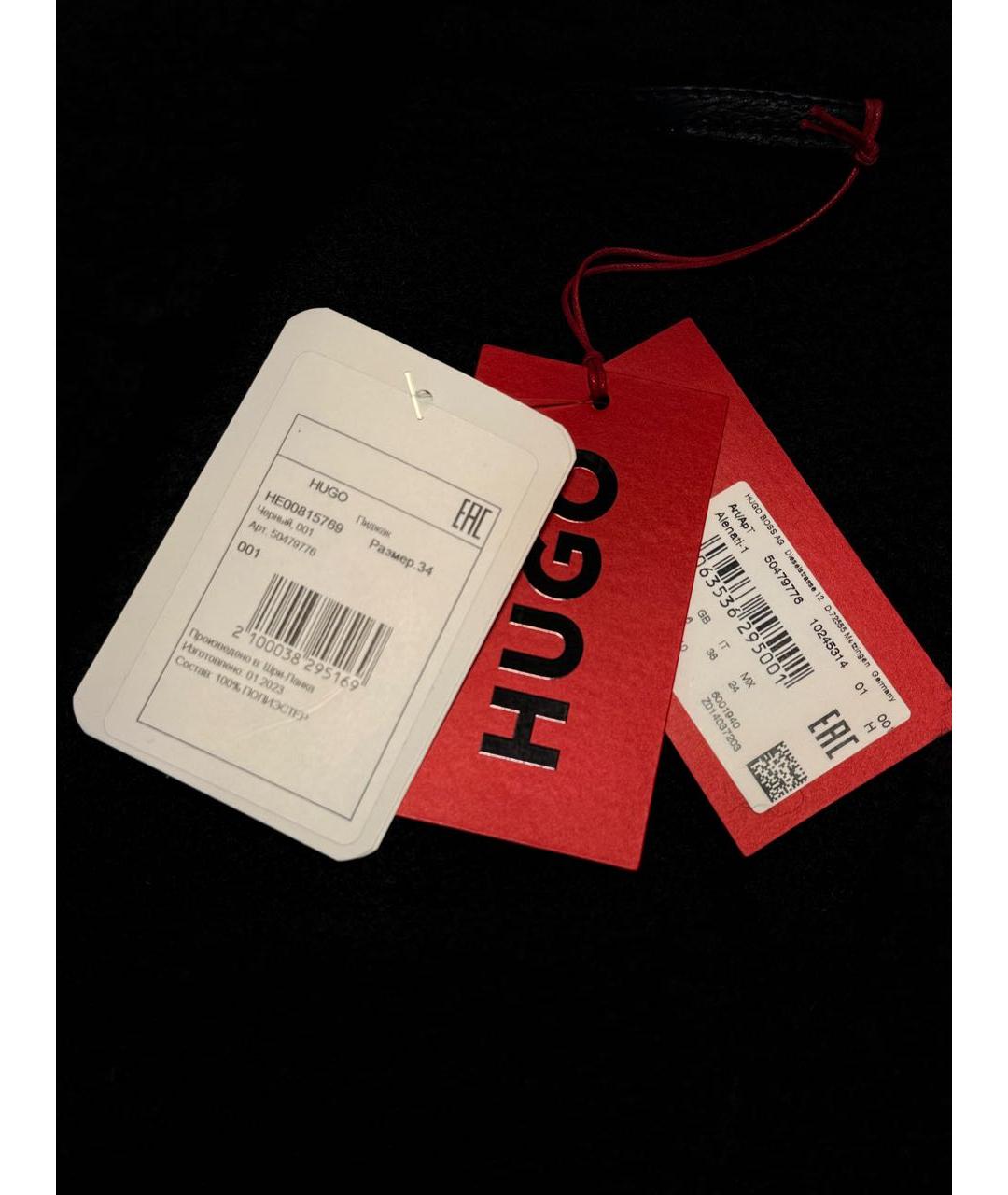 HUGO Черная полиэстеровая дубленка, фото 2