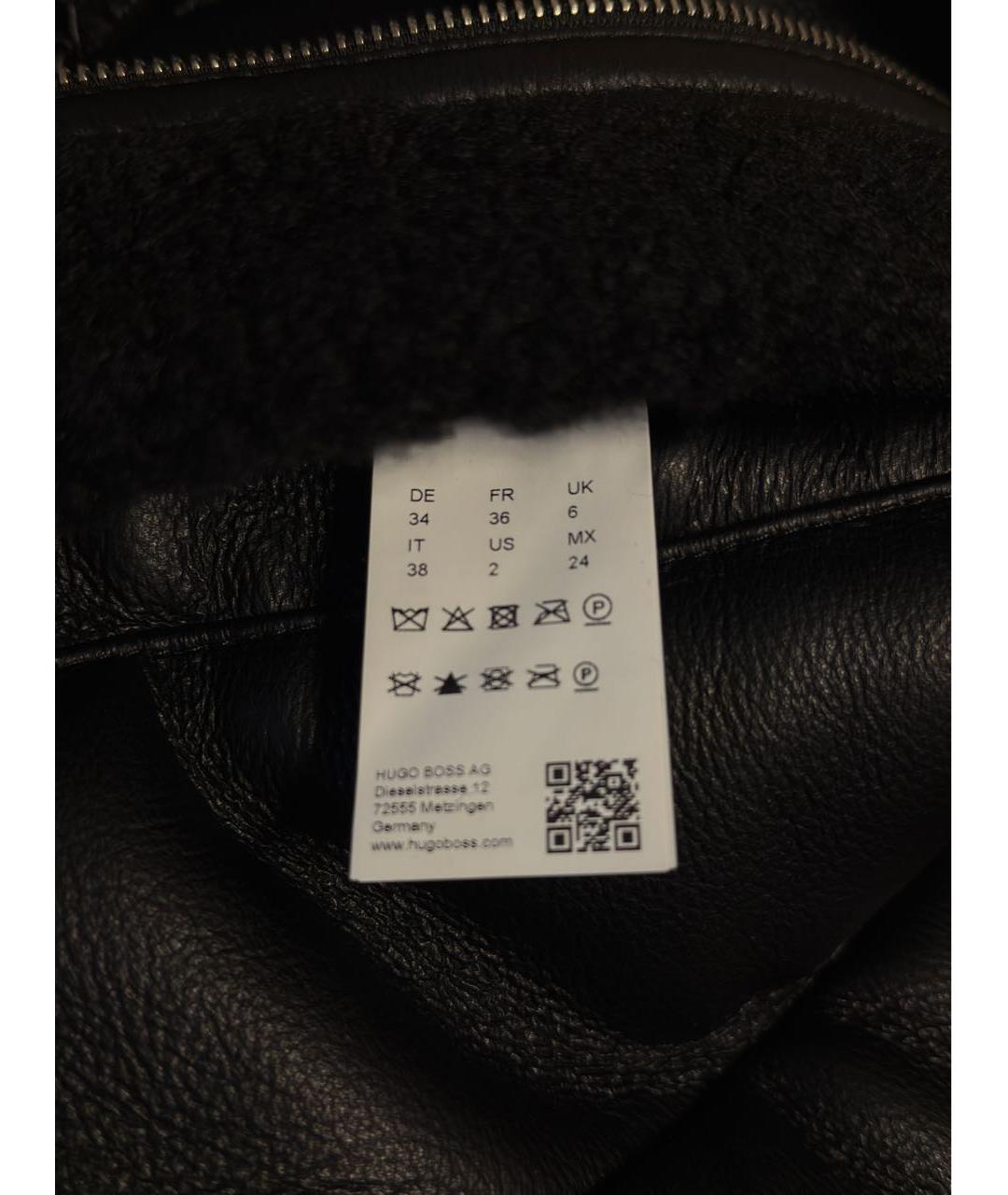 HUGO Черная полиэстеровая дубленка, фото 4