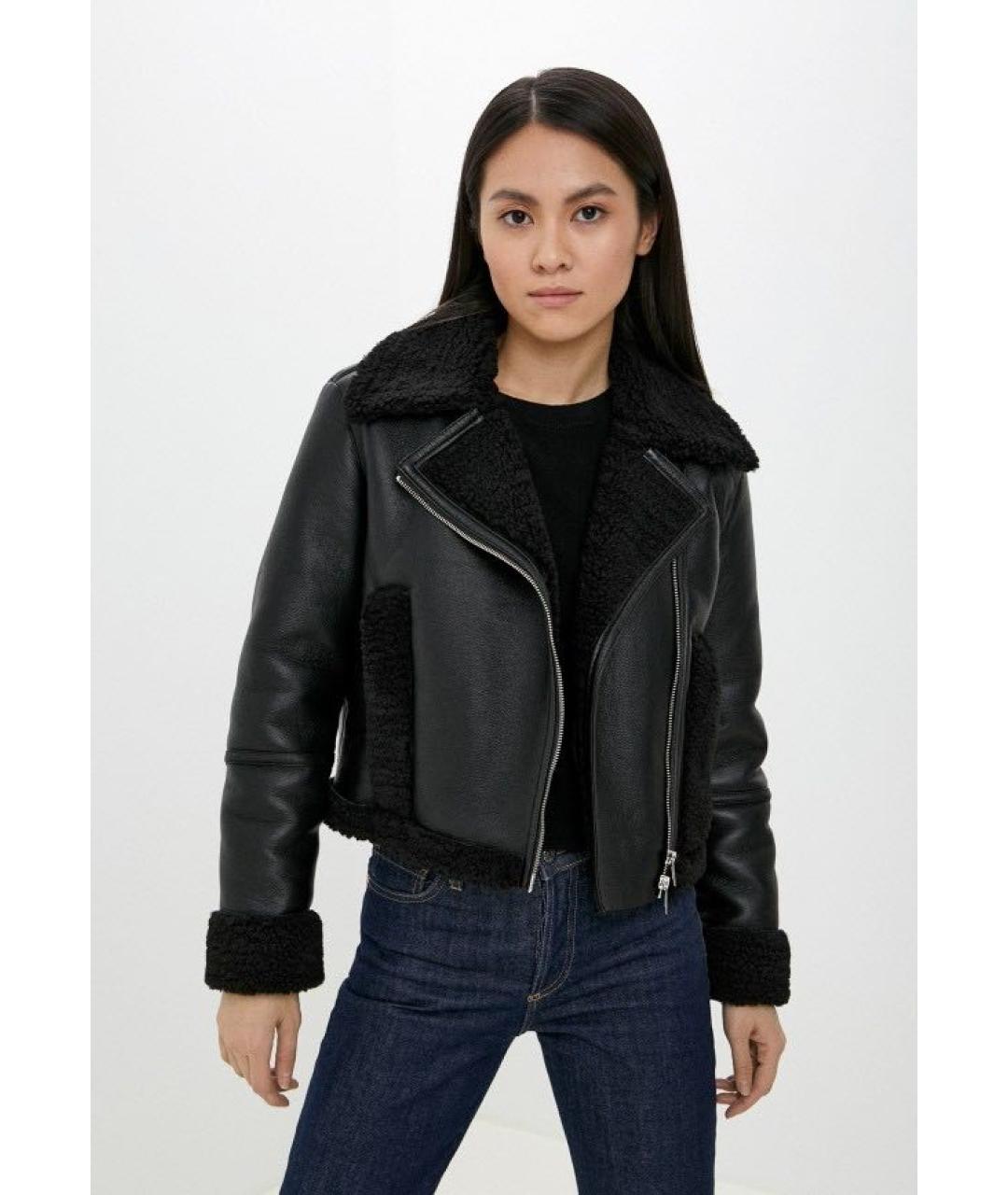 HUGO Черная полиэстеровая дубленка, фото 5