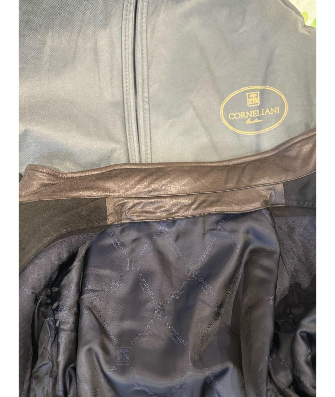 CORNELIANI Темно-синее шерстяное пальто, фото 3