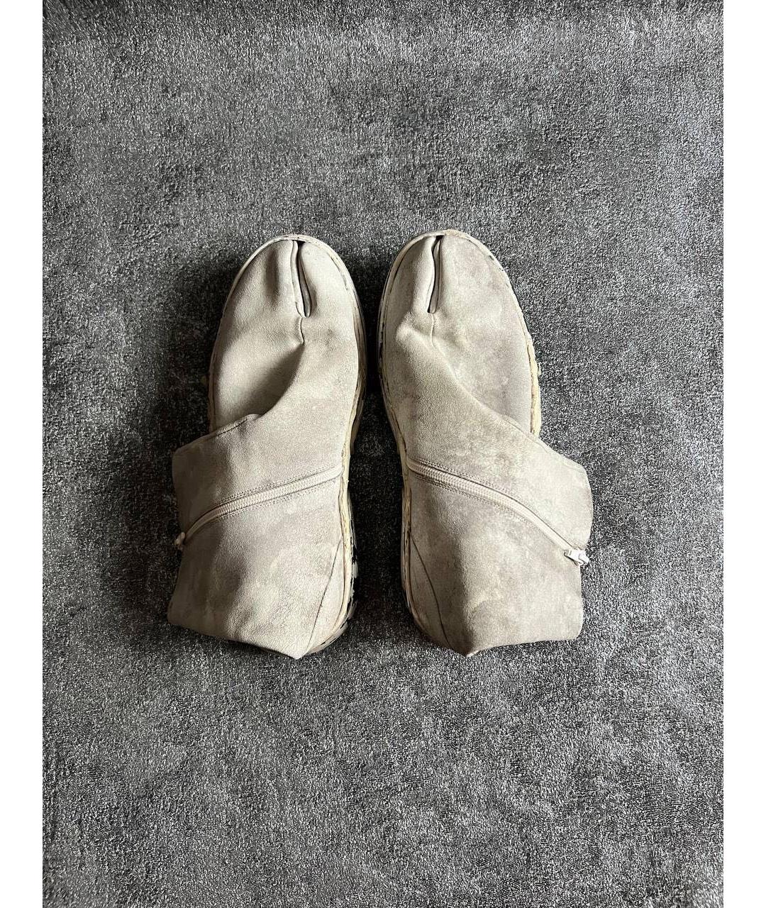 MAISON MARGIELA Серые высокие ботинки из искусственной кожи, фото 3