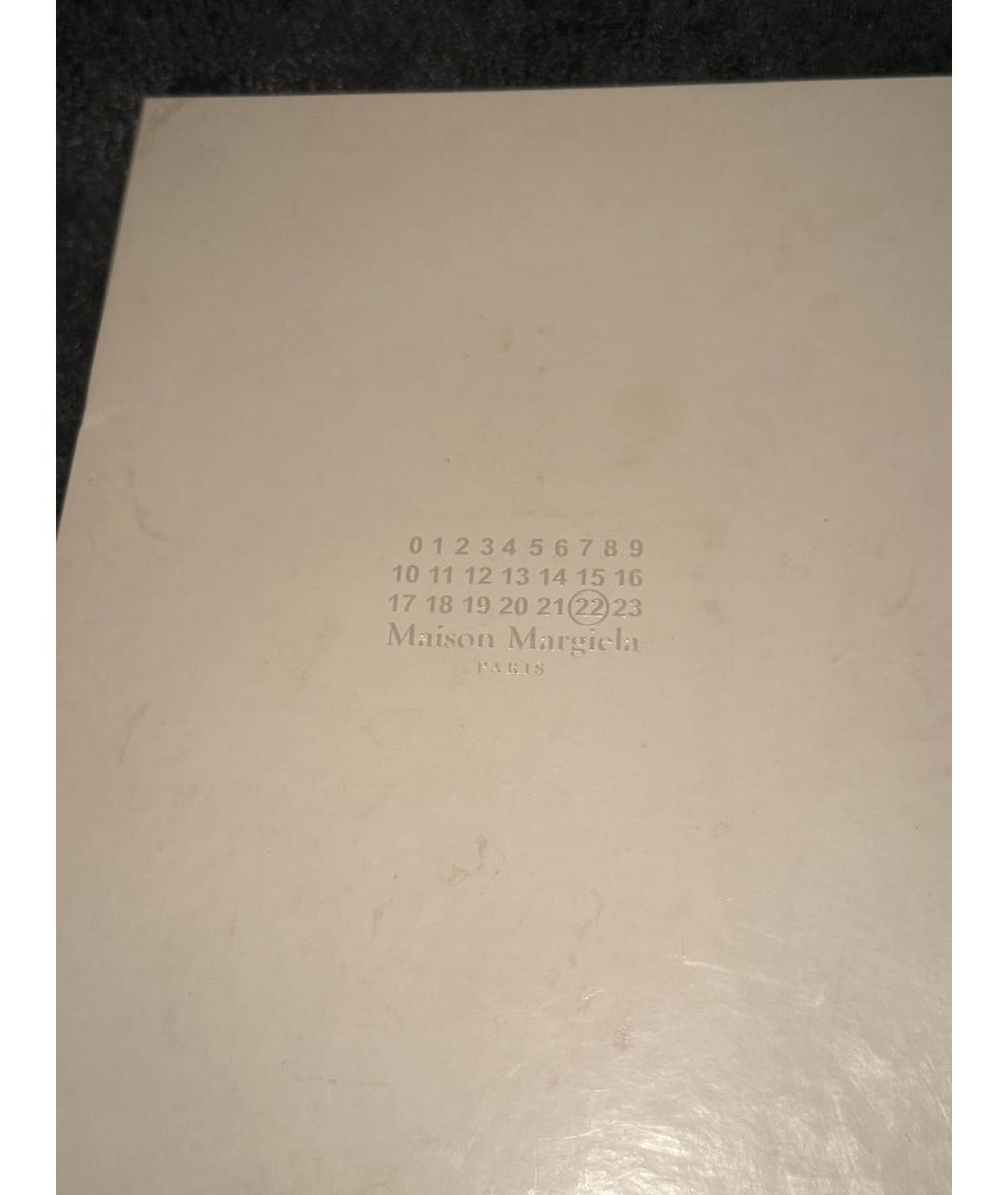 MAISON MARGIELA Серые высокие ботинки из искусственной кожи, фото 8