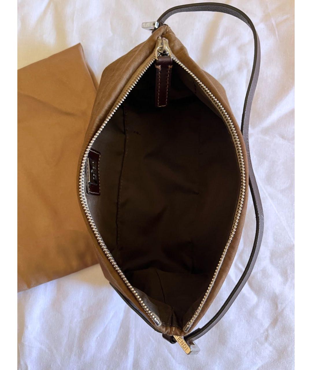 FENDI Хаки тканевая сумка через плечо, фото 7