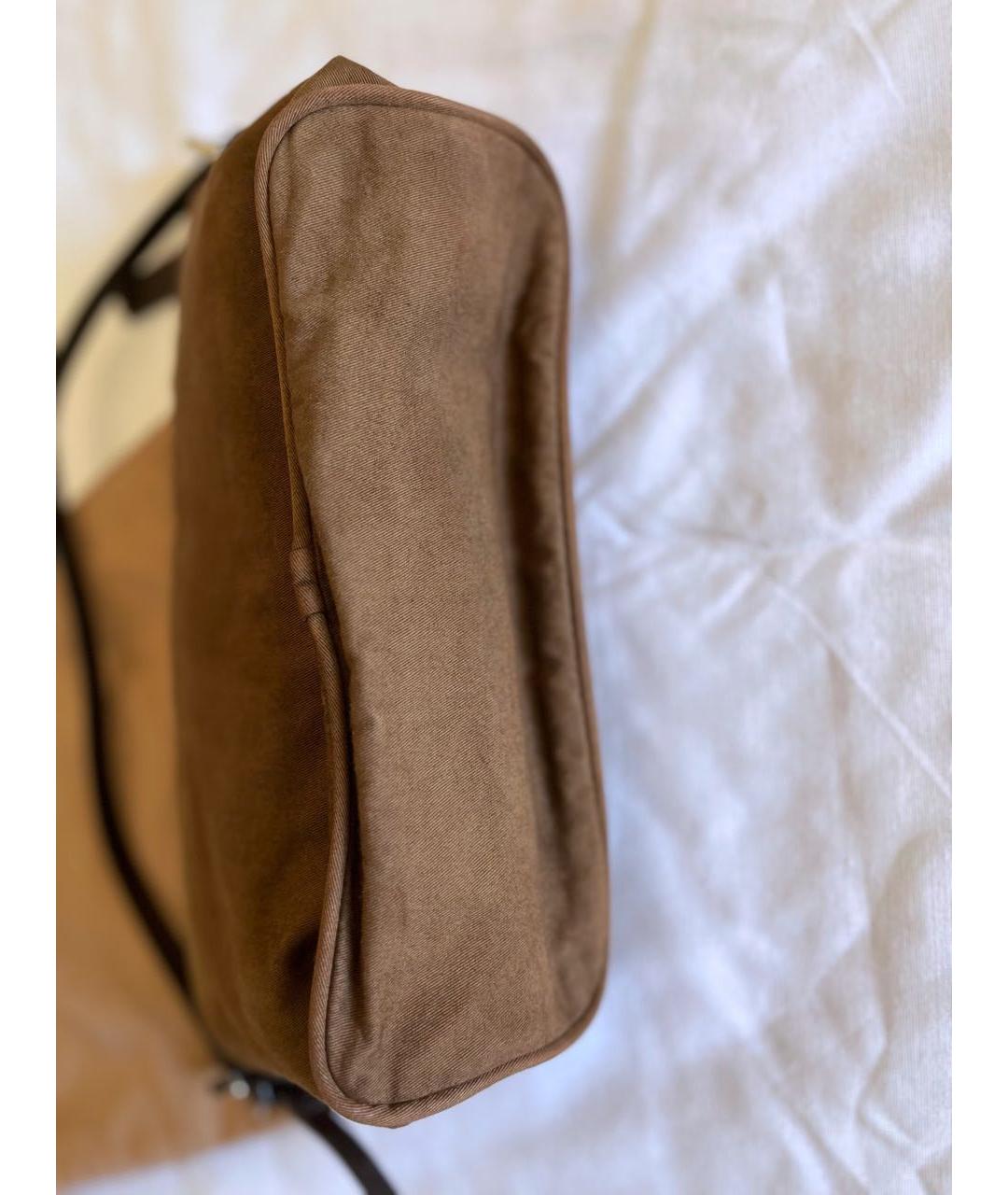 FENDI Хаки тканевая сумка через плечо, фото 4