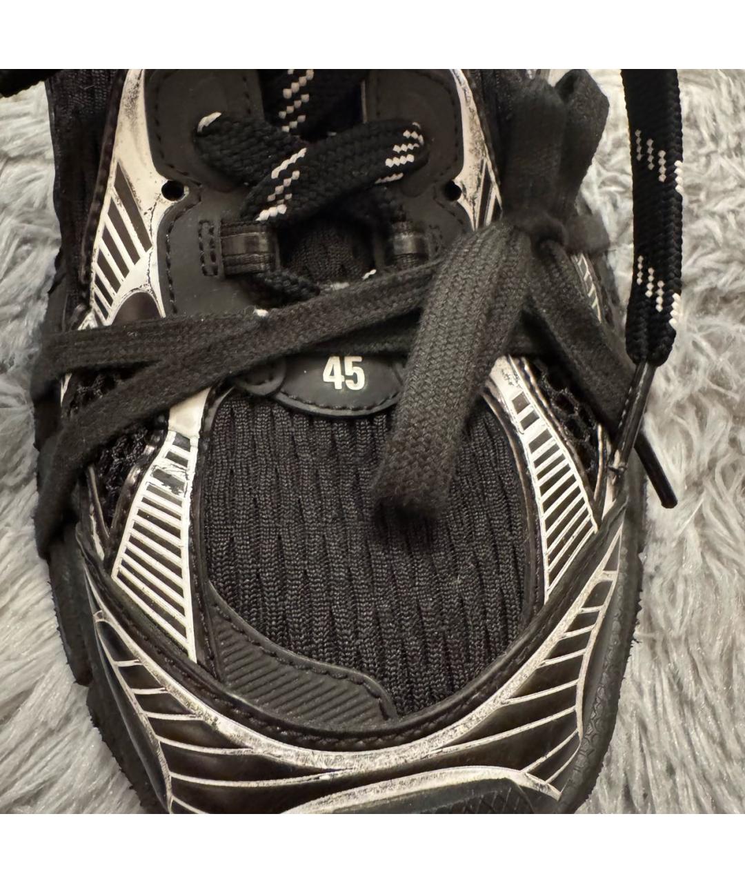 BALENCIAGA Черные текстильные высокие кроссовки / кеды, фото 2