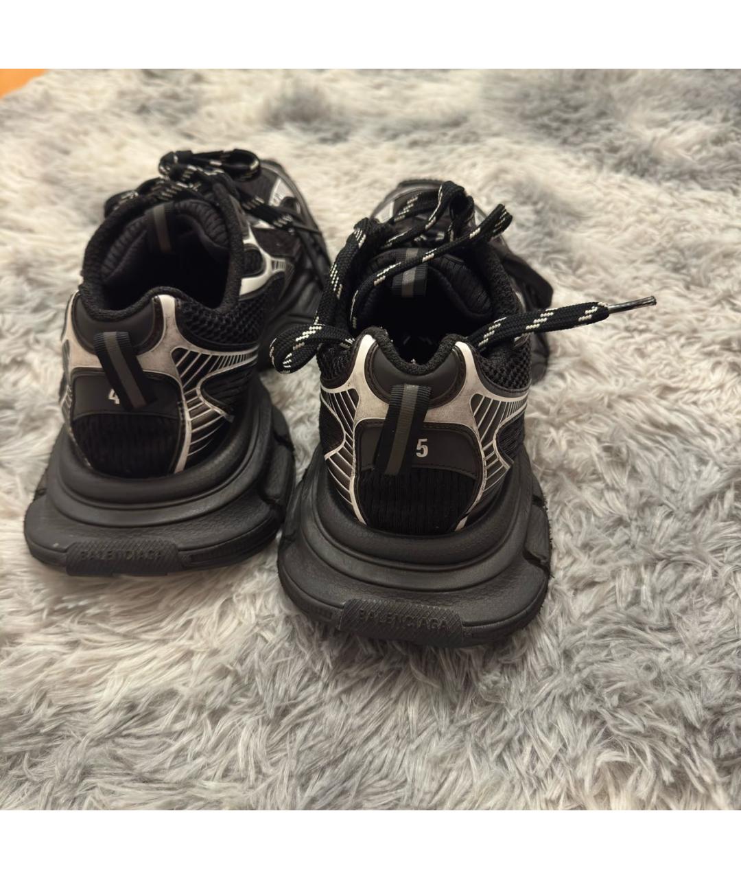 BALENCIAGA Черные текстильные высокие кроссовки / кеды, фото 4