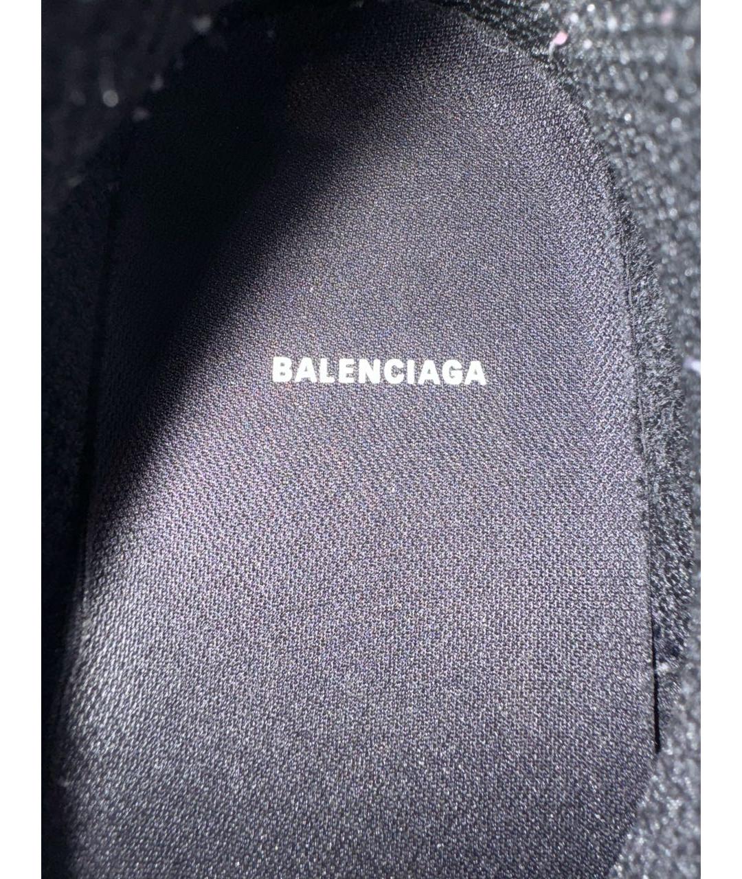BALENCIAGA Черные текстильные высокие кроссовки / кеды, фото 8