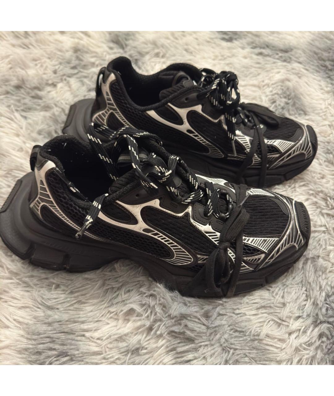 BALENCIAGA Черные текстильные высокие кроссовки / кеды, фото 3