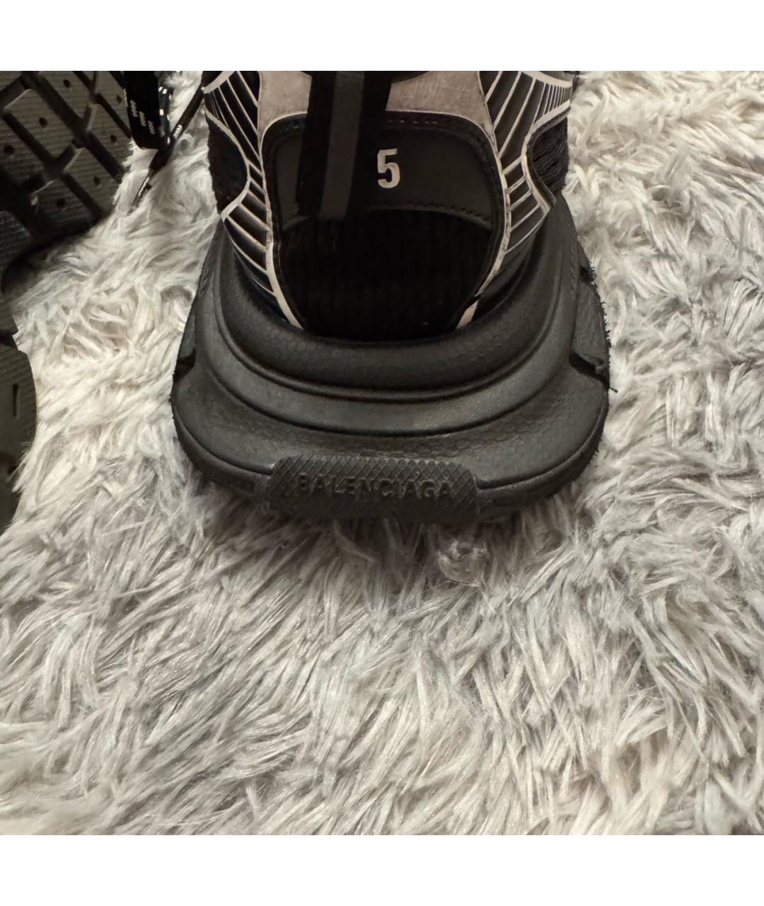BALENCIAGA Черные текстильные высокие кроссовки / кеды, фото 7