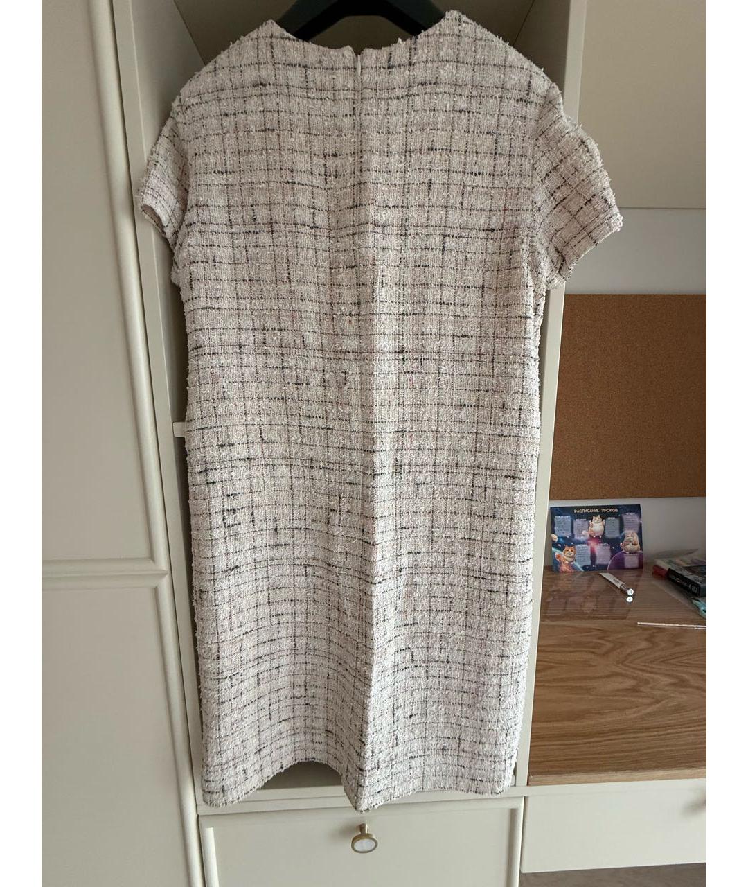 CHANEL Бежевое твидовое повседневное платье, фото 2