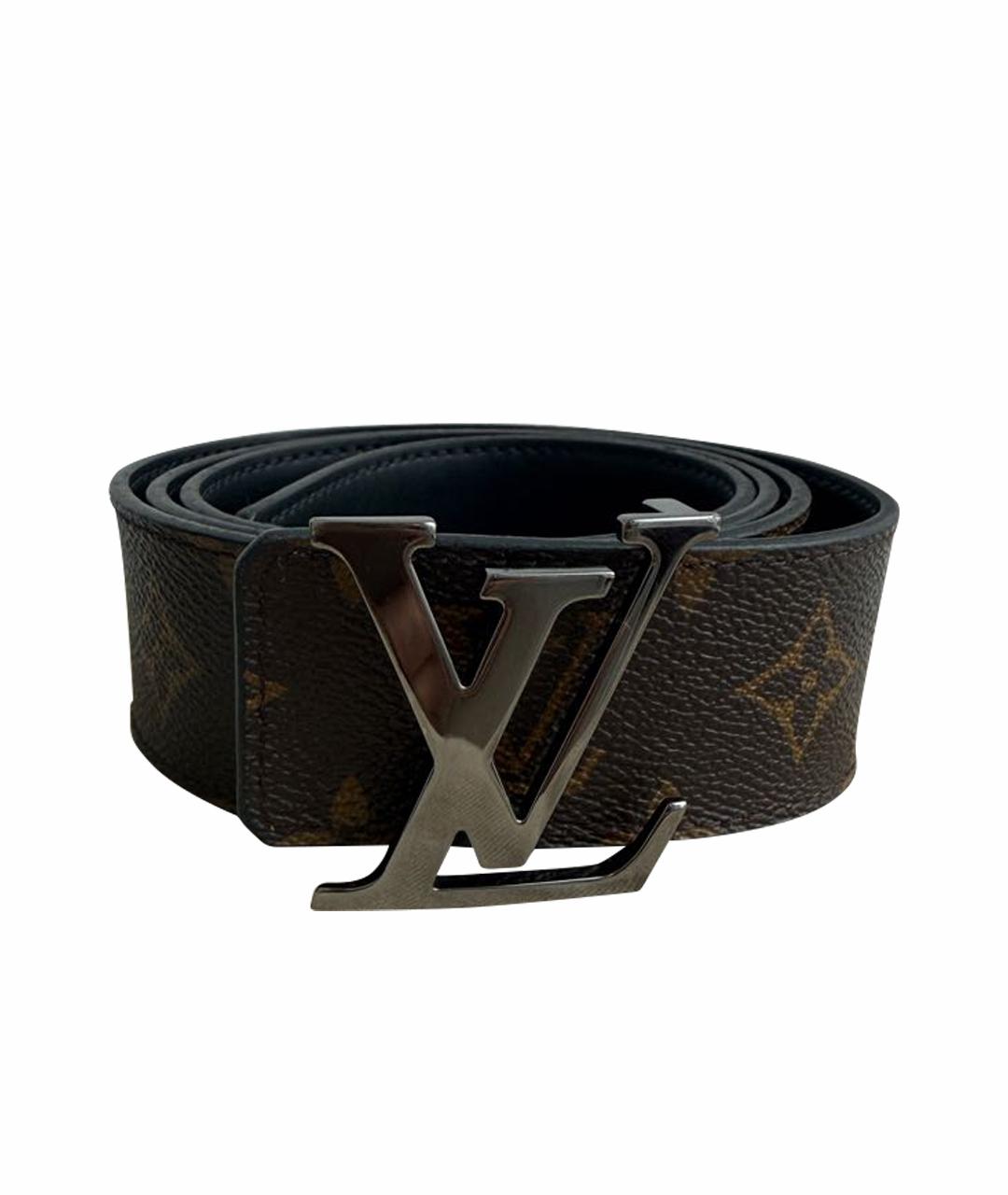 LOUIS VUITTON Коричневый кожаный ремень, фото 5