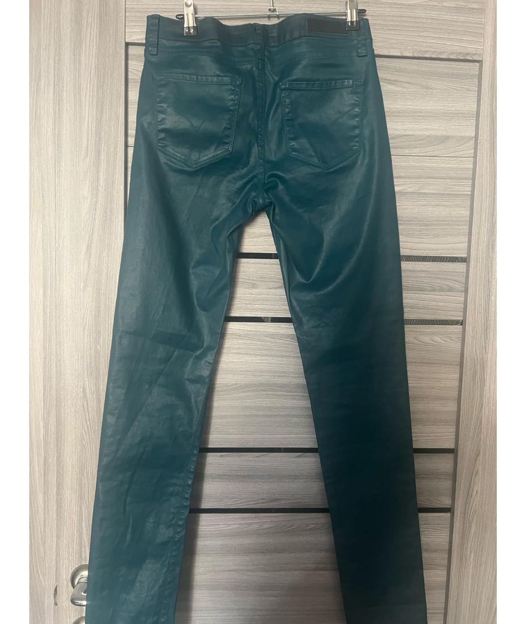 CALVIN KLEIN Зеленые хлопко-эластановые джинсы слим, фото 2