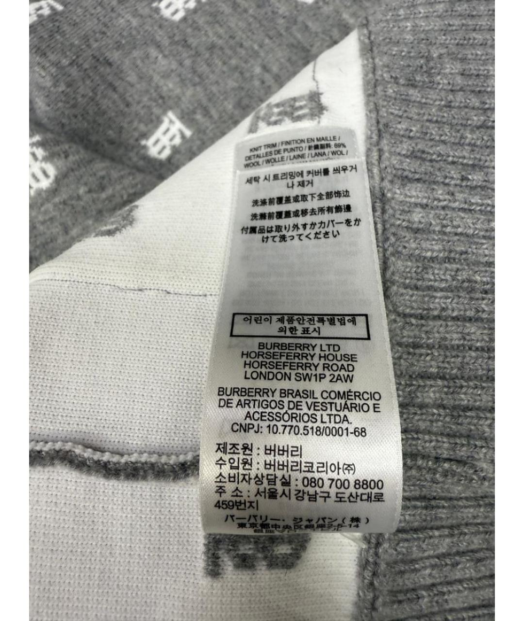 BURBERRY Серый кардиган, фото 6