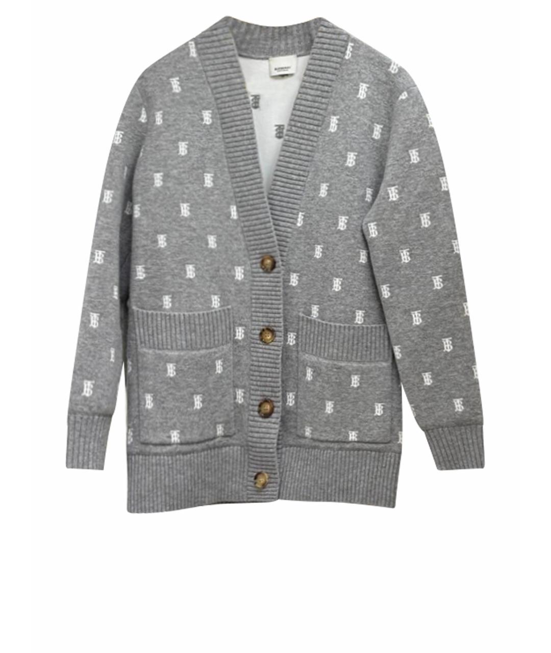 BURBERRY Серый кардиган, фото 1
