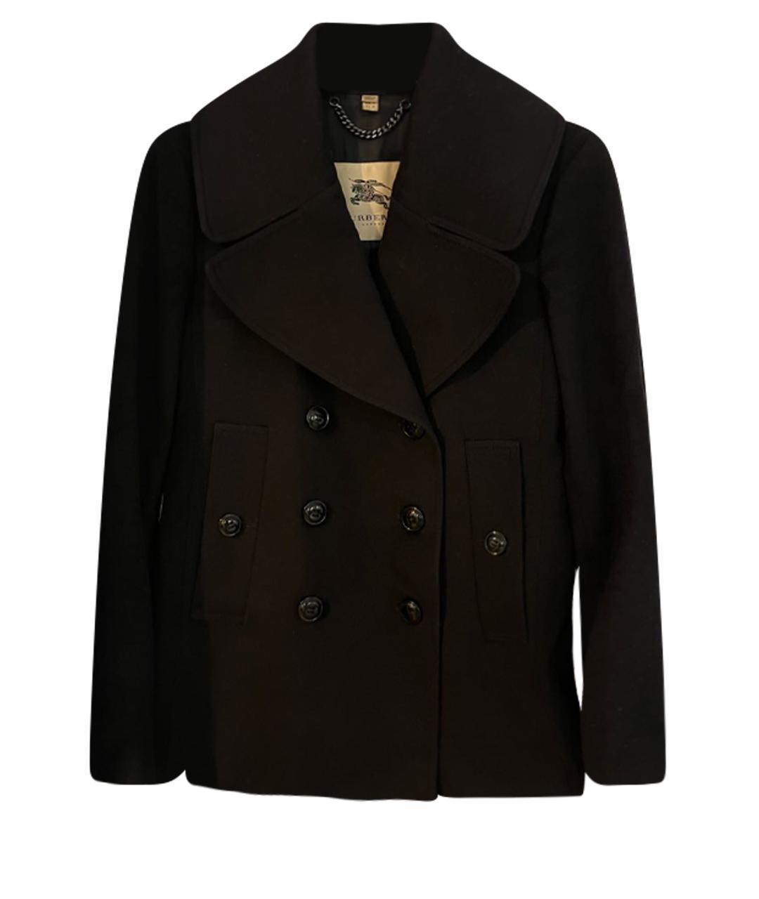 BURBERRY Темно-синее шерстяное пальто, фото 1