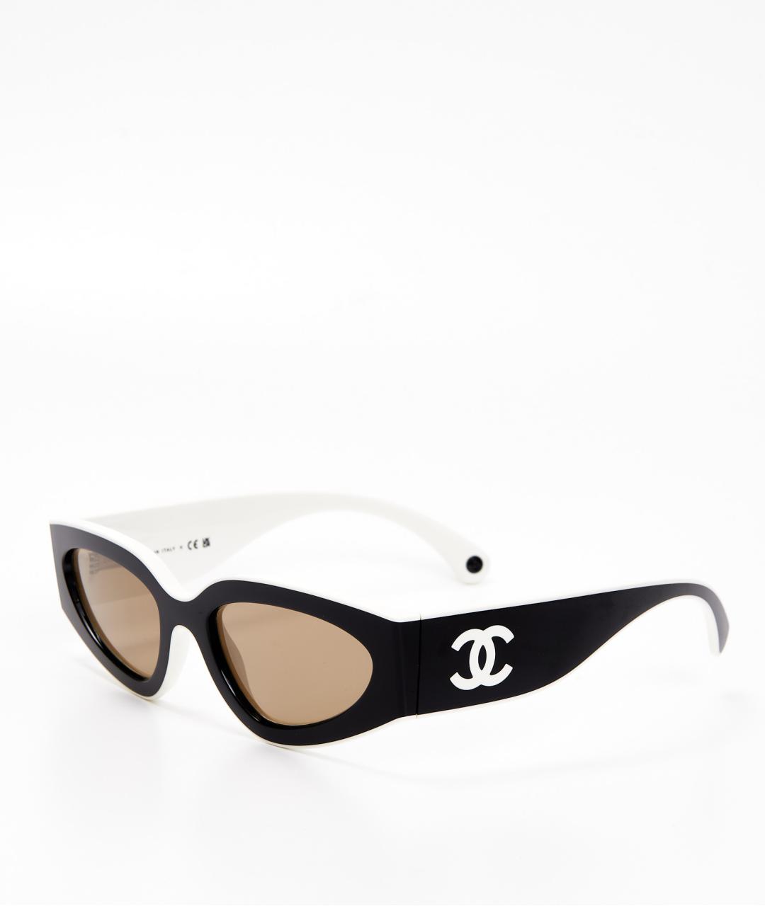 CHANEL Черные пластиковые солнцезащитные очки, фото 2