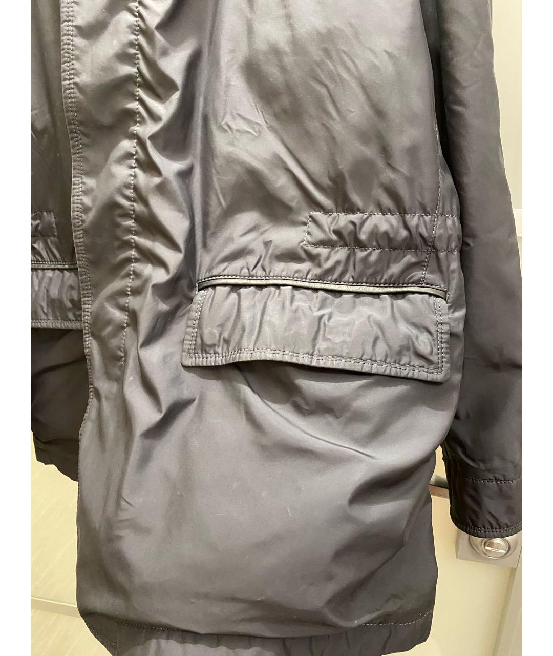 ERMENEGILDO ZEGNA XXX Антрацитовая полиэстеровая куртка, фото 3