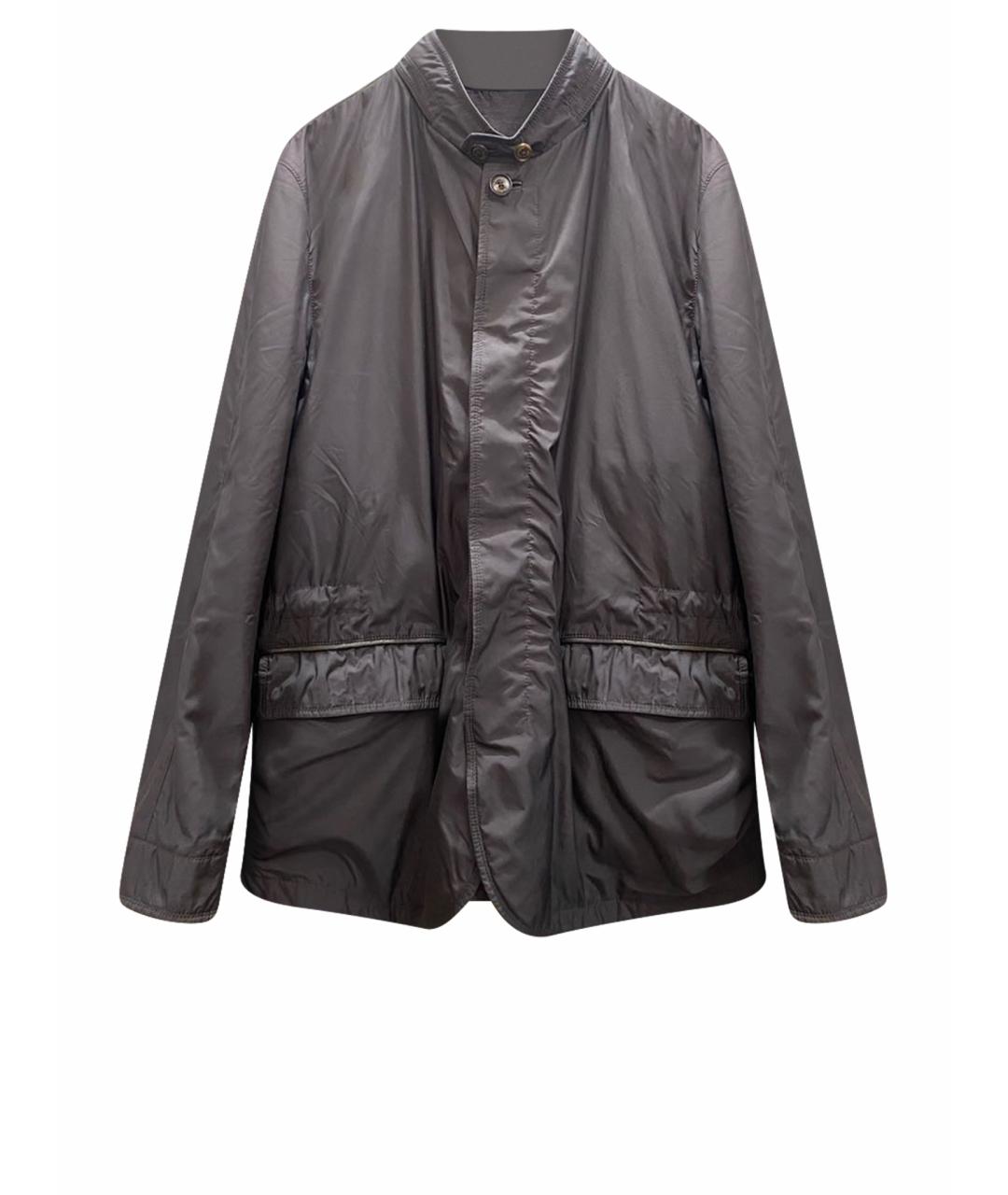 ERMENEGILDO ZEGNA XXX Антрацитовая полиэстеровая куртка, фото 1