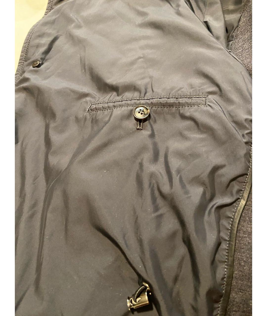 ERMENEGILDO ZEGNA XXX Антрацитовая полиэстеровая куртка, фото 8