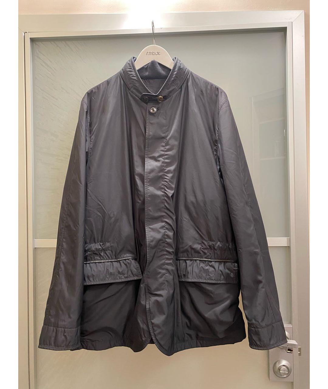 ERMENEGILDO ZEGNA XXX Антрацитовая полиэстеровая куртка, фото 9