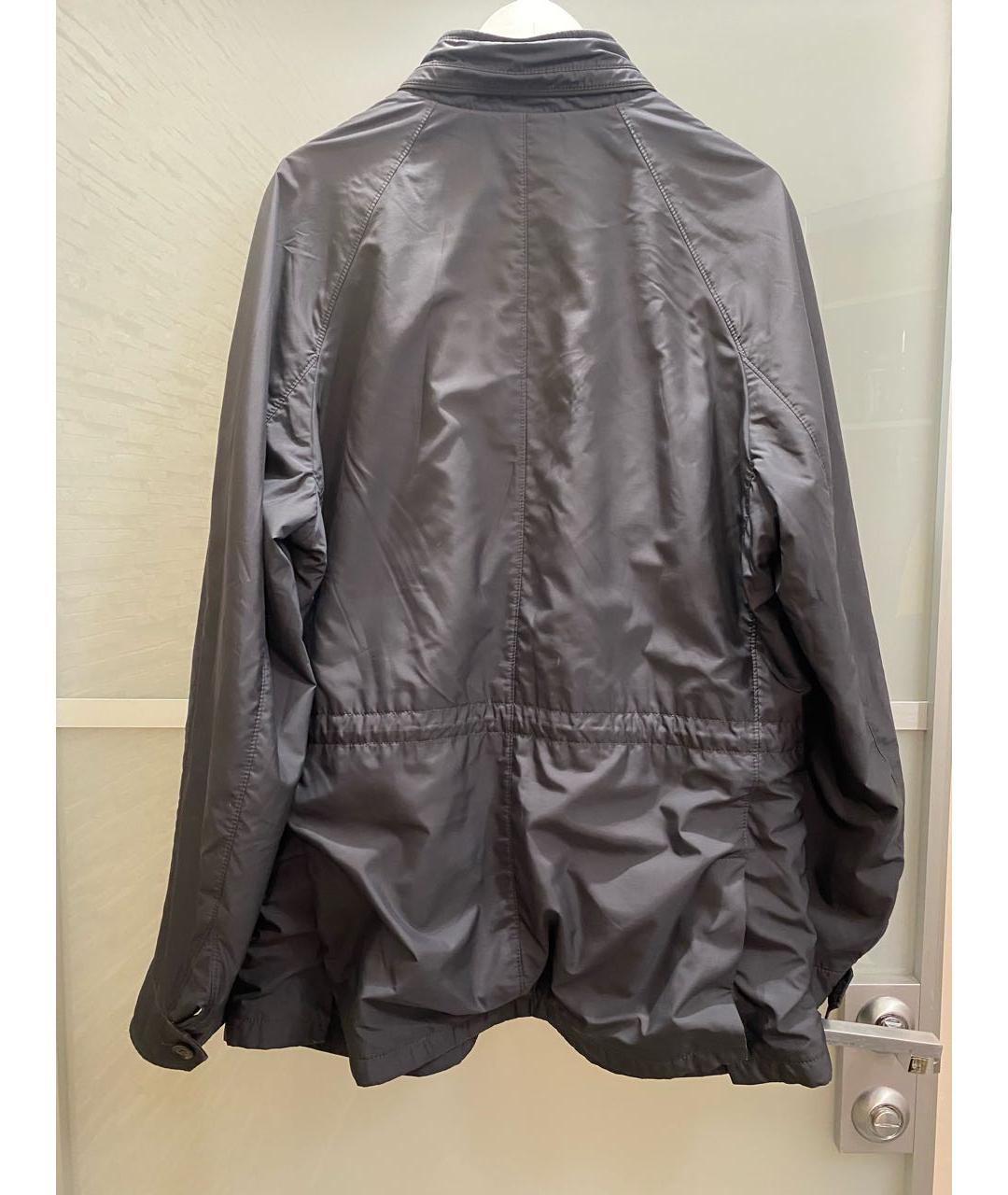 ERMENEGILDO ZEGNA XXX Антрацитовая полиэстеровая куртка, фото 2