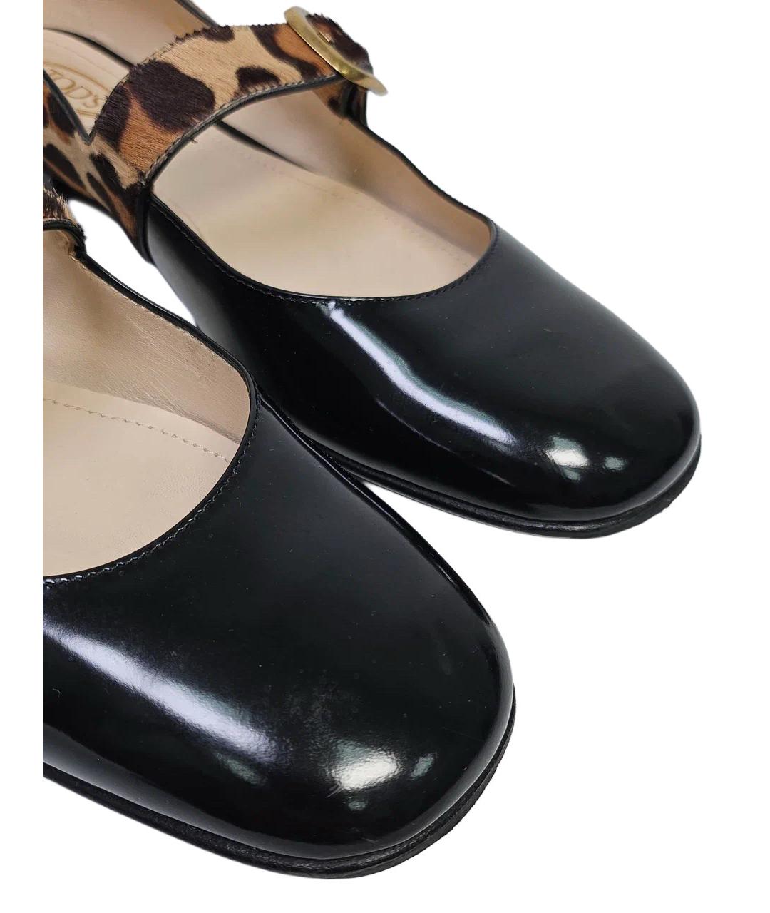 TOD'S Черные кожаные балетки, фото 6