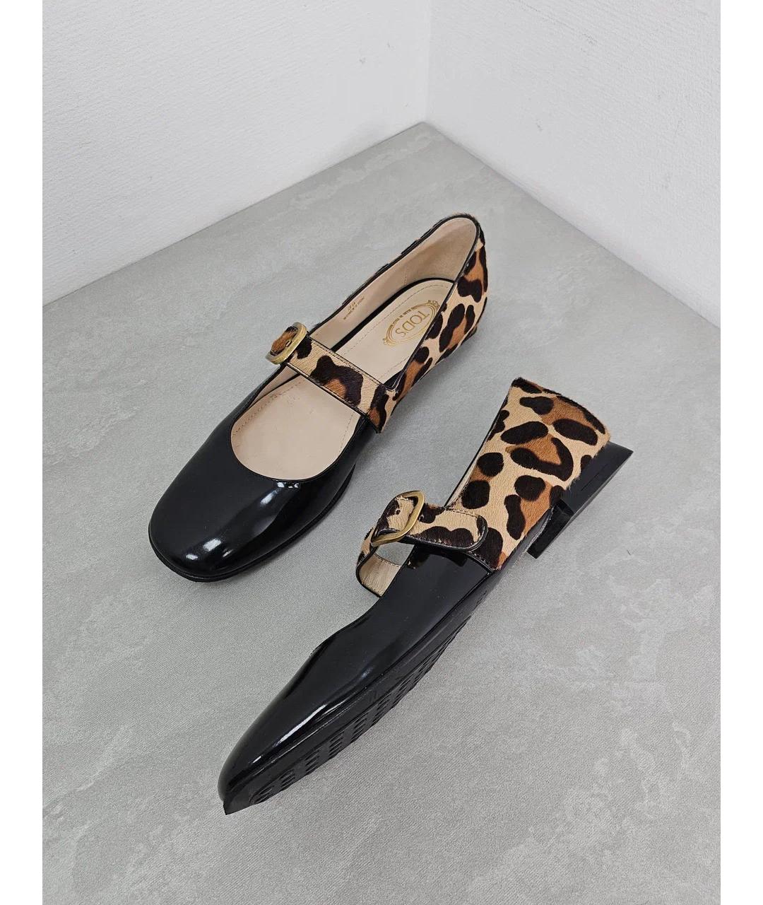 TOD'S Черные кожаные балетки, фото 8