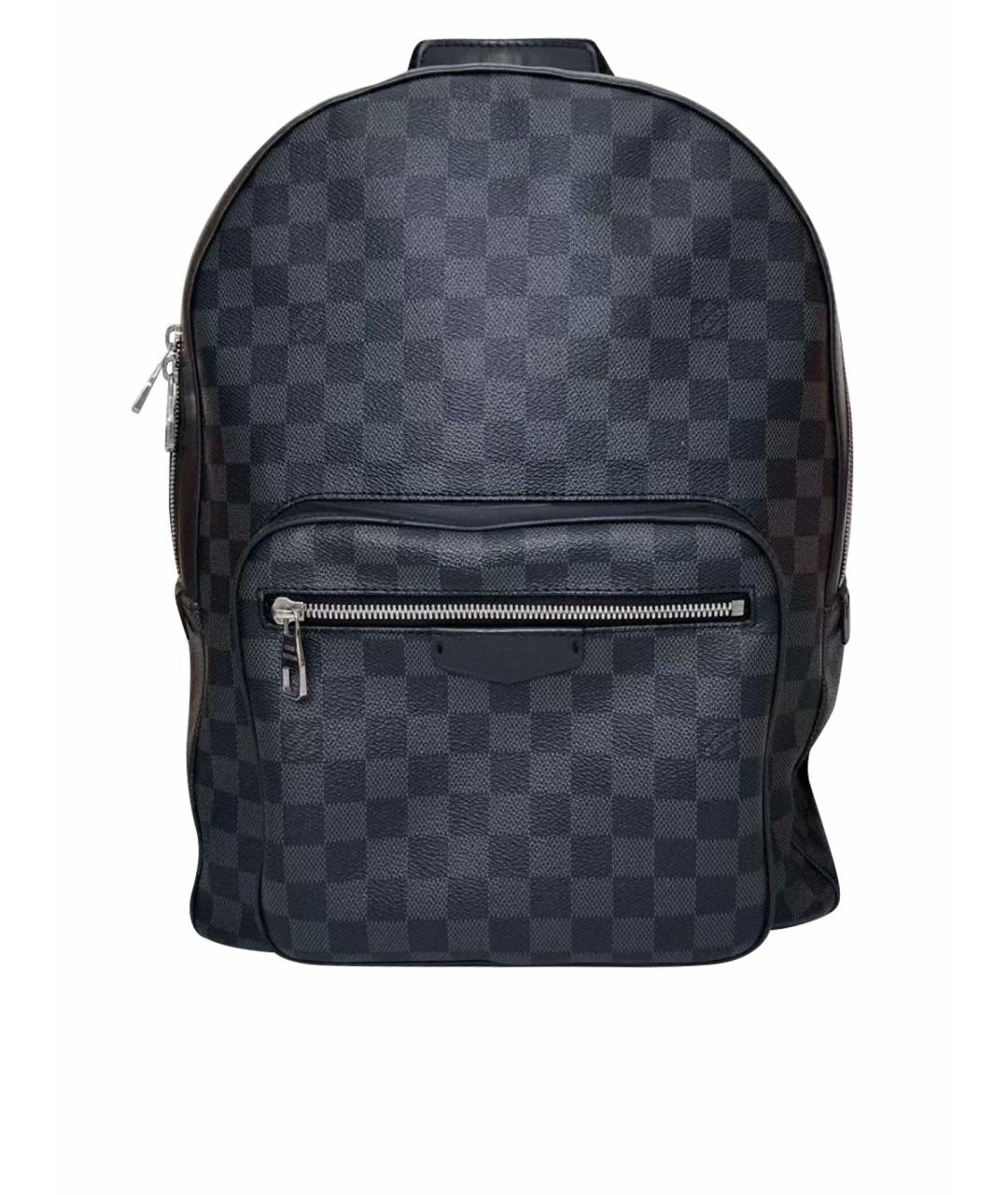 LOUIS VUITTON Антрацитовый кожаный рюкзак, фото 1