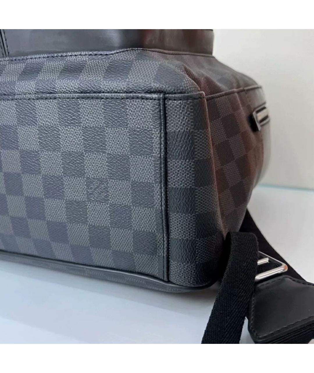 LOUIS VUITTON Антрацитовый кожаный рюкзак, фото 5