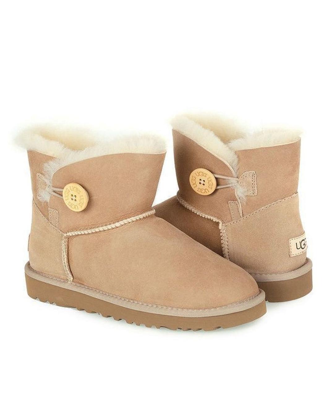 UGG AUSTRALIA Бежевые замшевые ботинки, фото 9