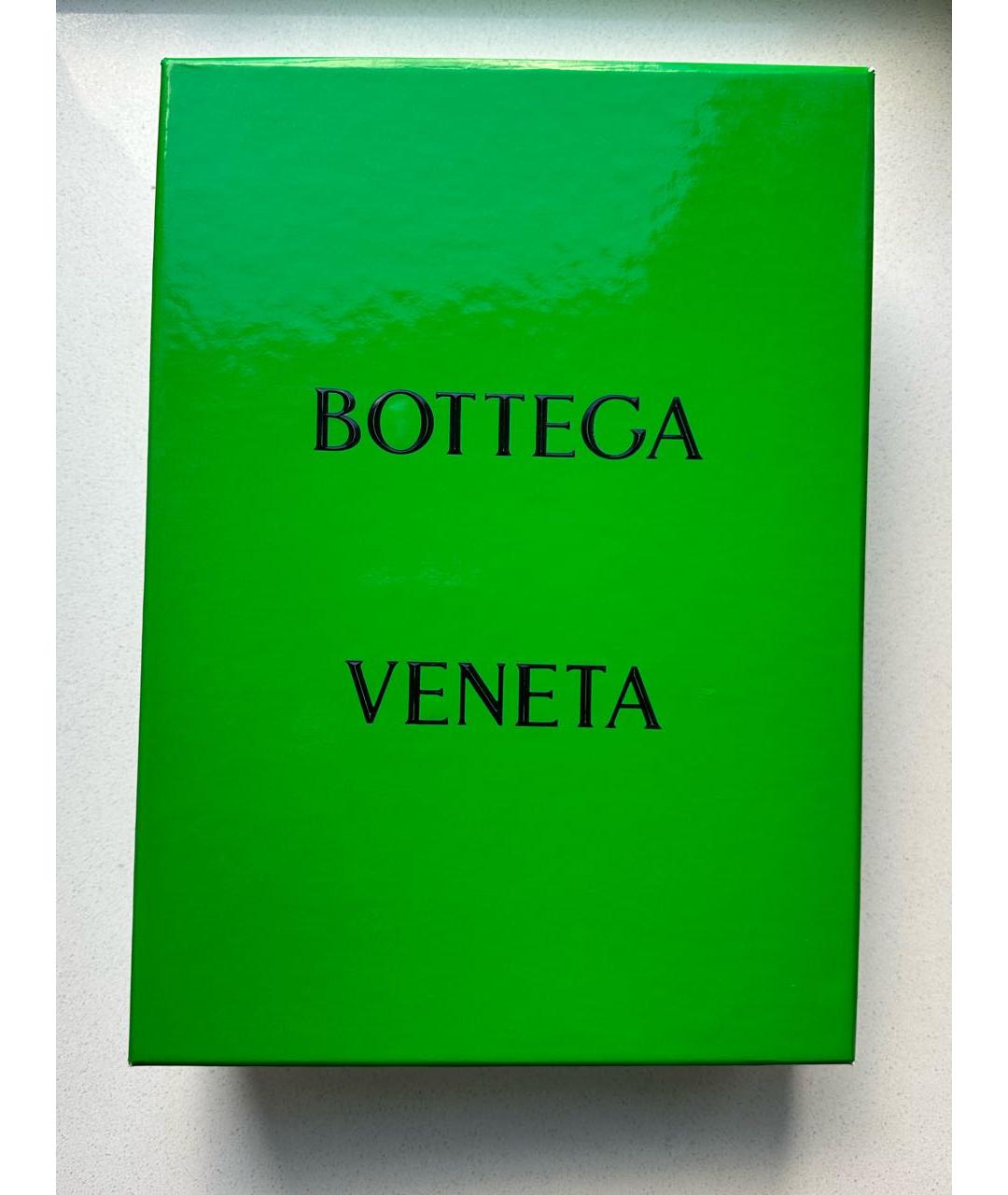 BOTTEGA VENETA Черные кожаные босоножки, фото 5