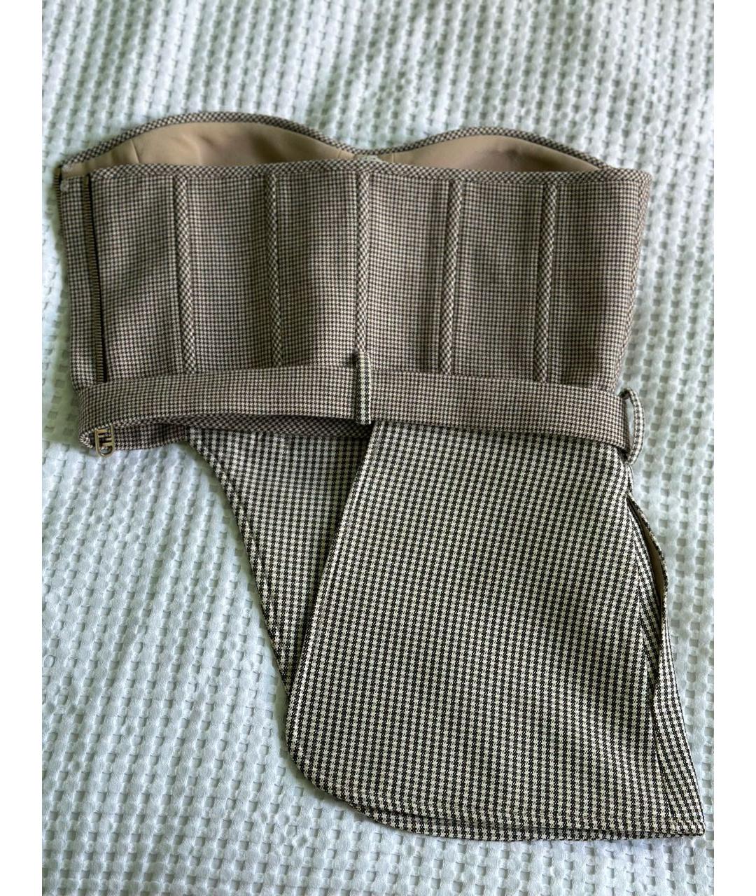 FENDI Бежевый шерстяной корсет, фото 3