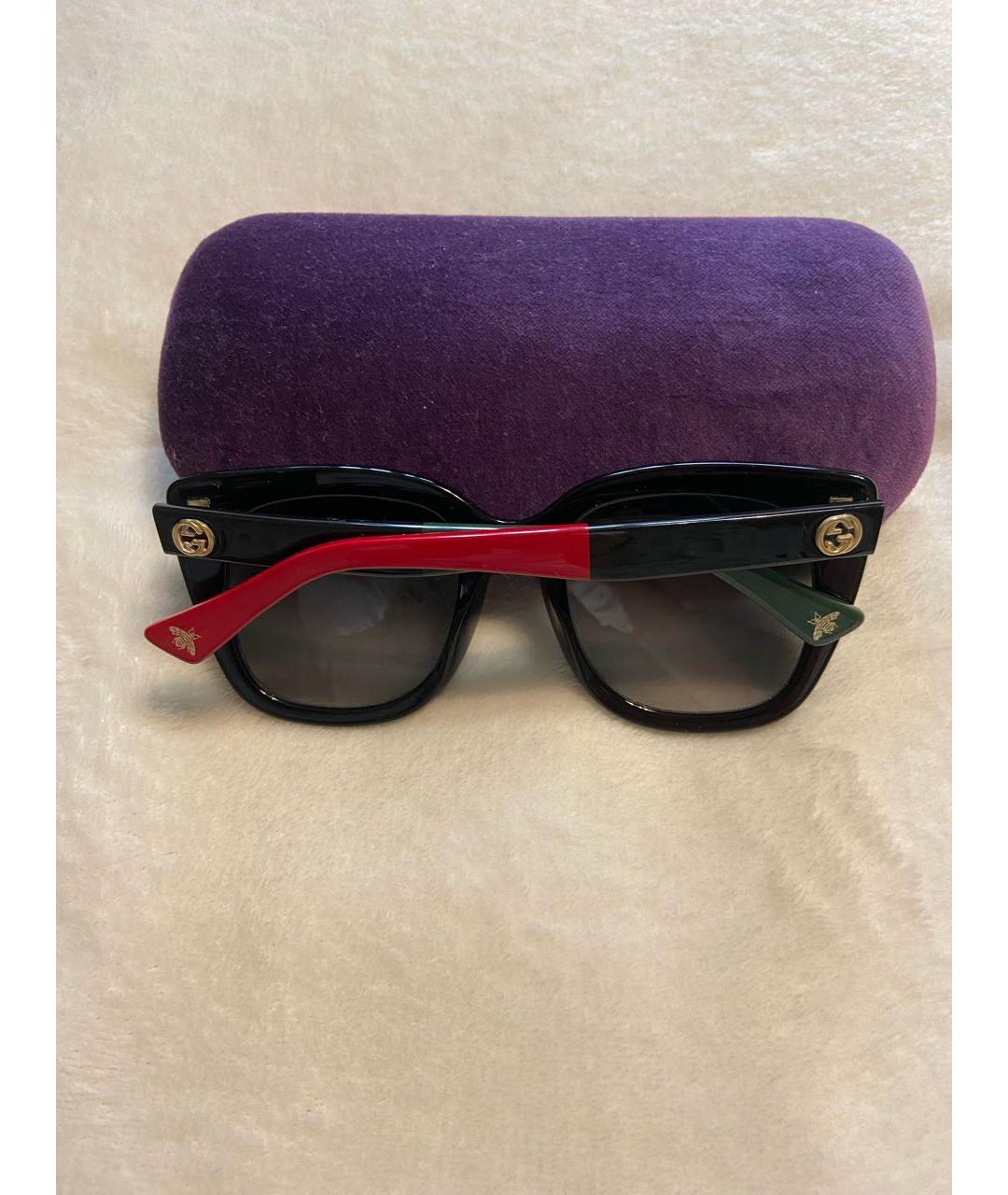 GUCCI Черные пластиковые солнцезащитные очки, фото 2