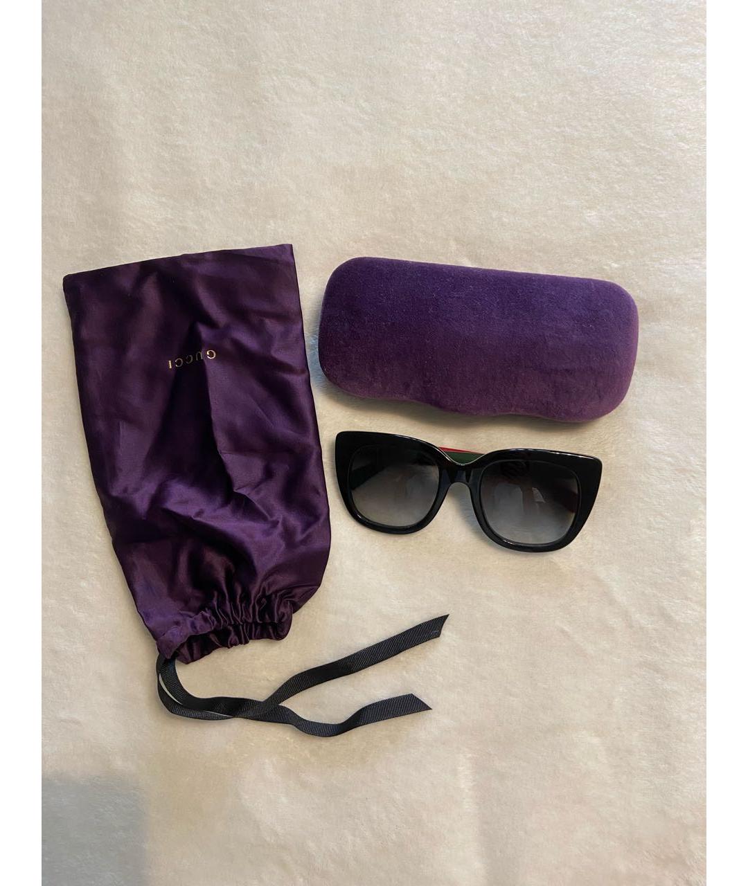 GUCCI Черные пластиковые солнцезащитные очки, фото 5