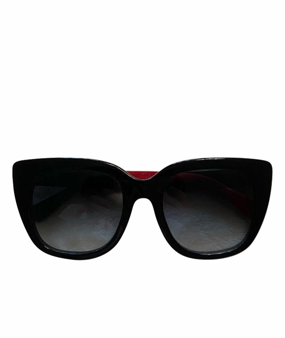 GUCCI Черные пластиковые солнцезащитные очки, фото 1