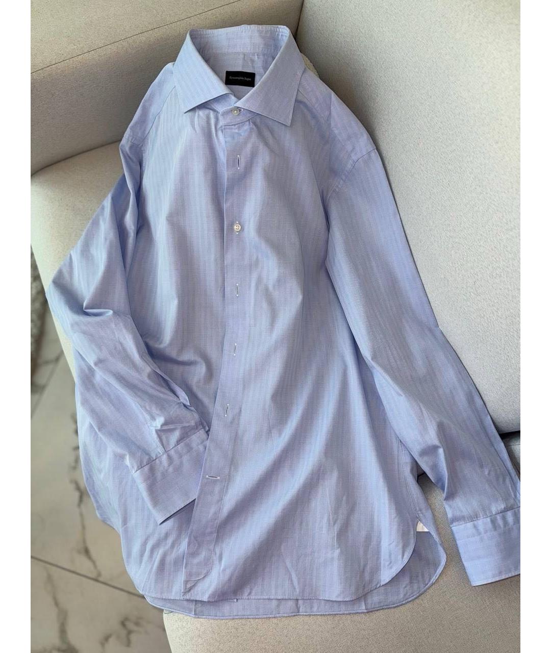 ERMENEGILDO ZEGNA XXX Голубая классическая рубашка, фото 5