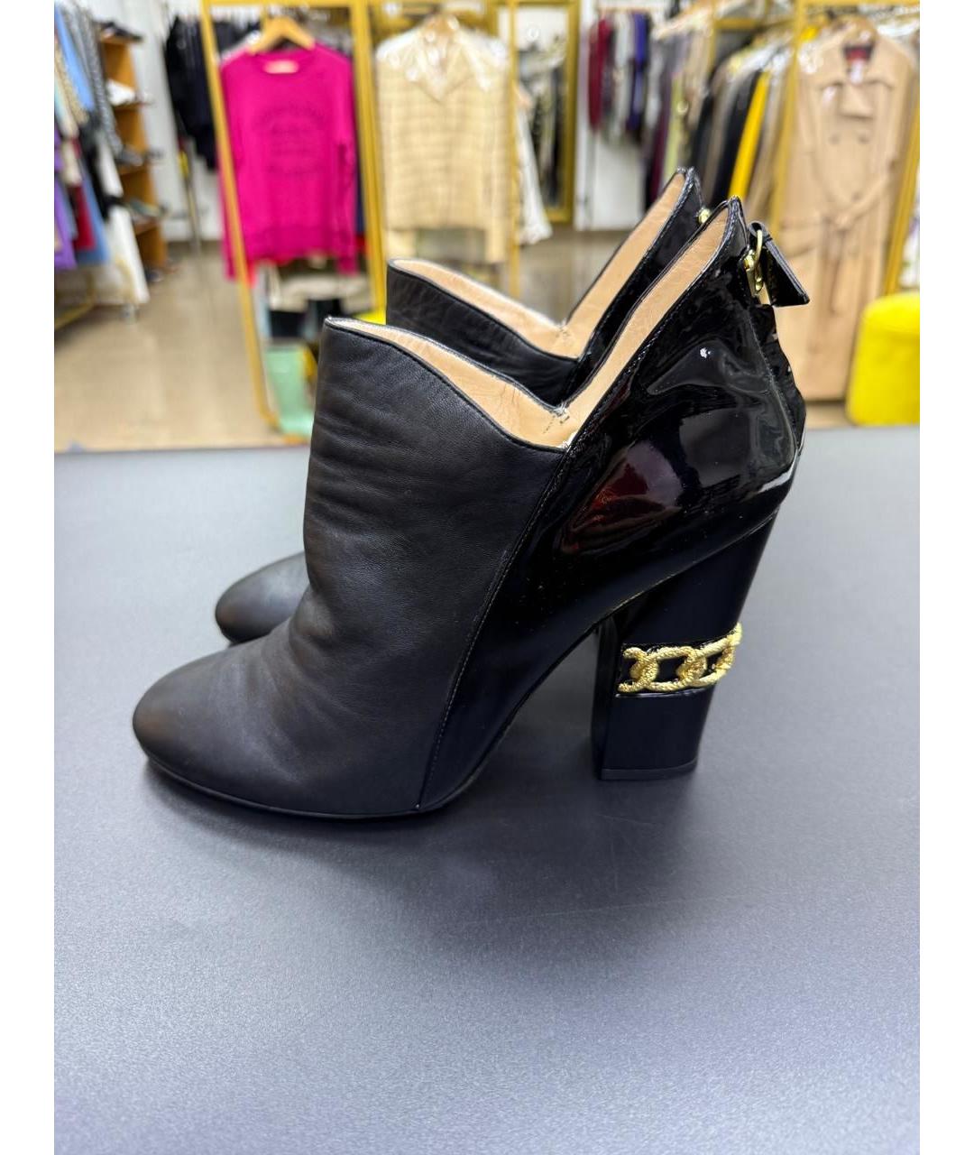 CASADEI Черные кожаные ботильоны, фото 6