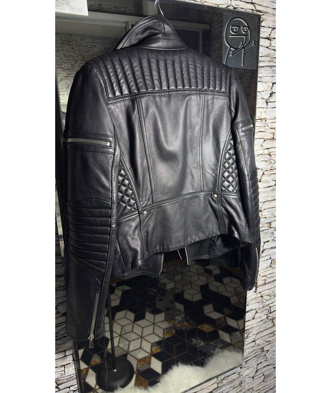 BALMAIN Черная кожаная куртка, фото 7