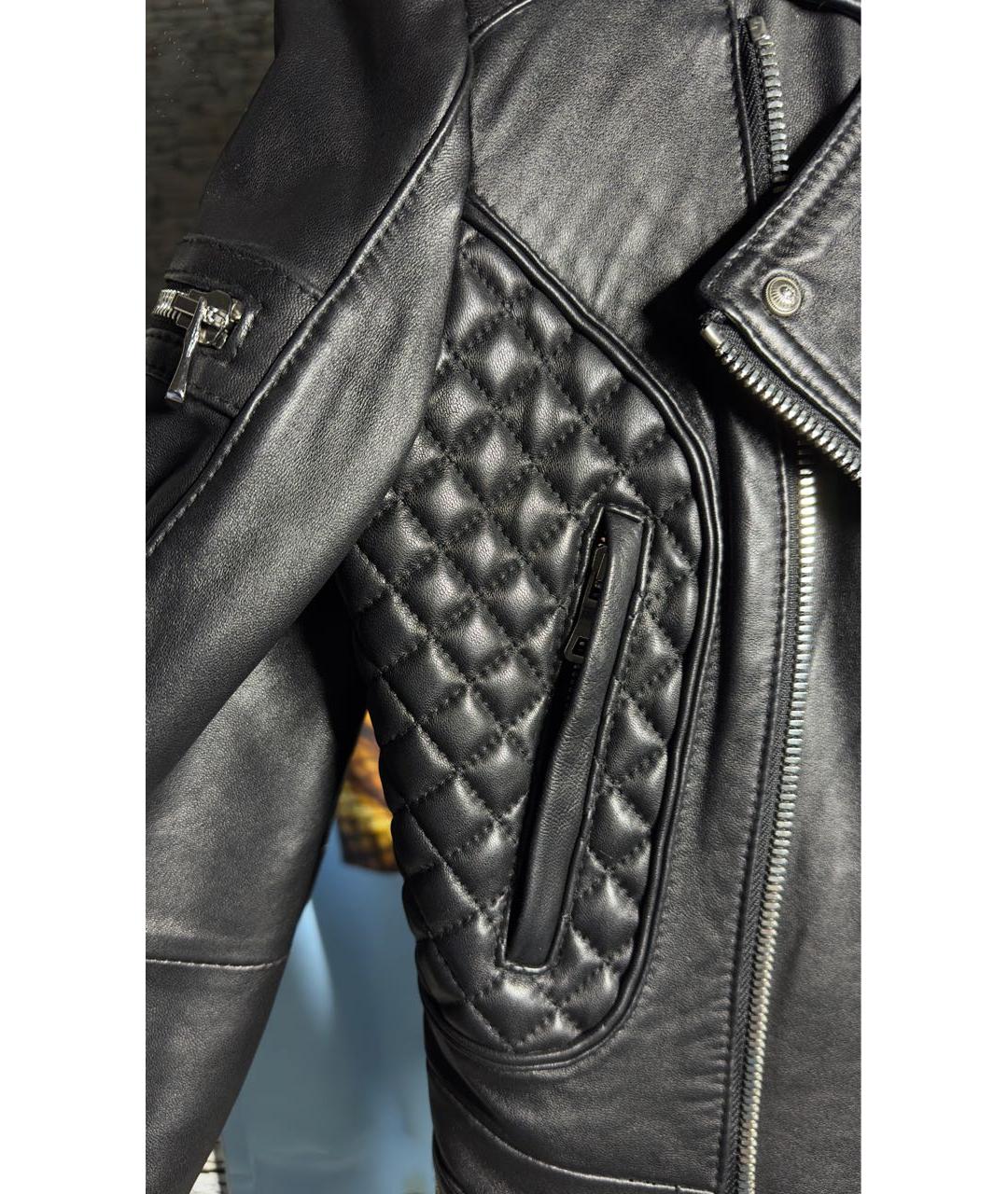 BALMAIN Черная кожаная куртка, фото 8