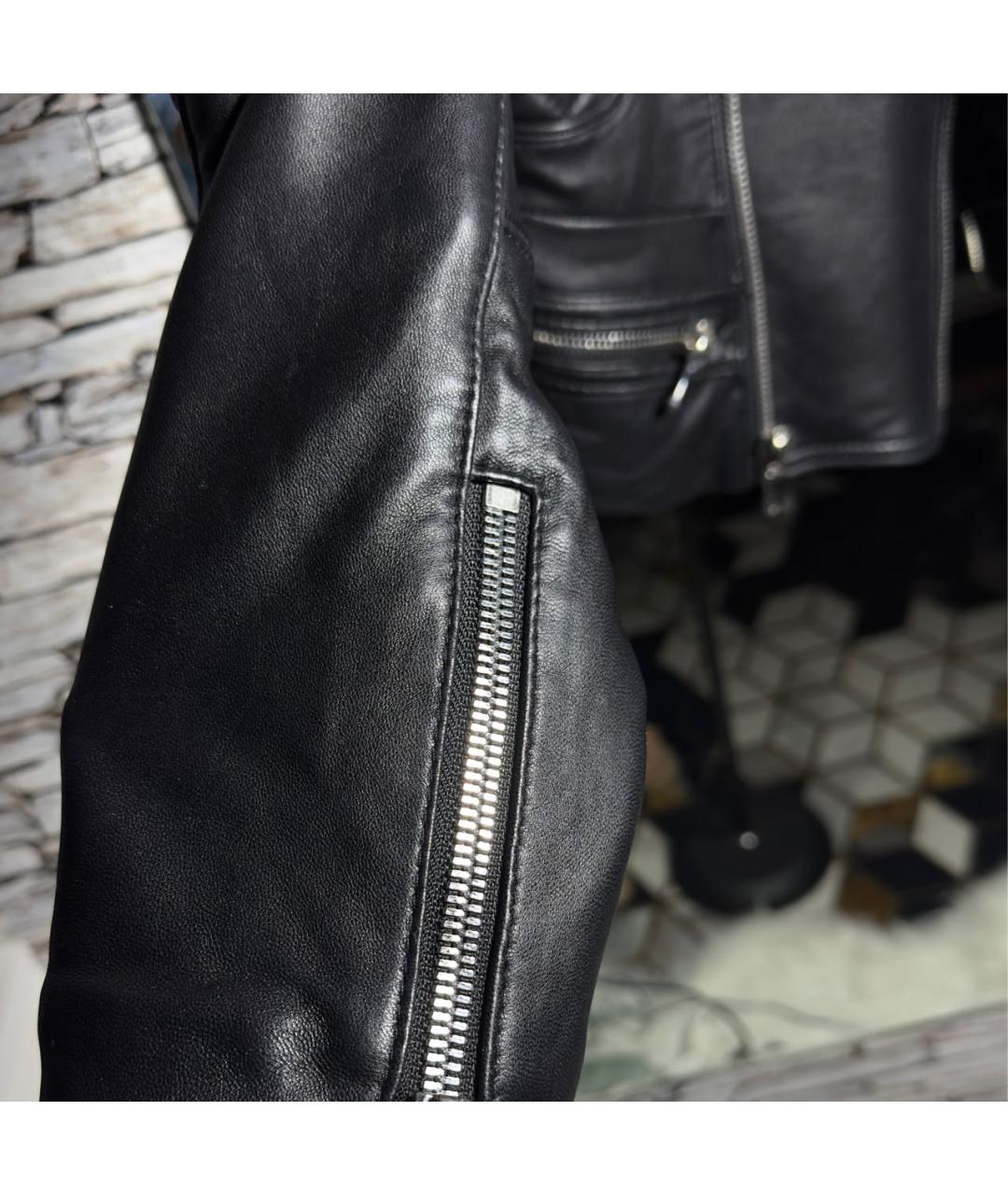 BALMAIN Черная кожаная куртка, фото 5