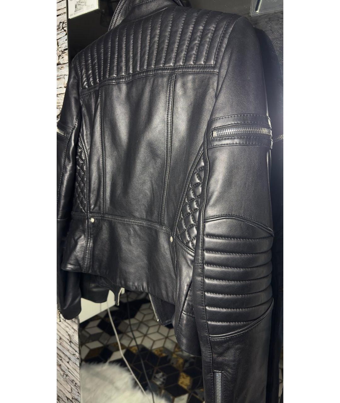 BALMAIN Черная кожаная куртка, фото 2