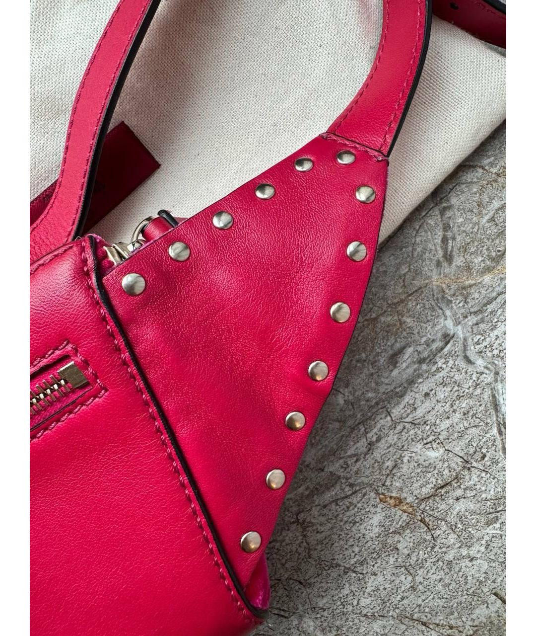 VALENTINO Розовая бархатная поясная сумка, фото 5